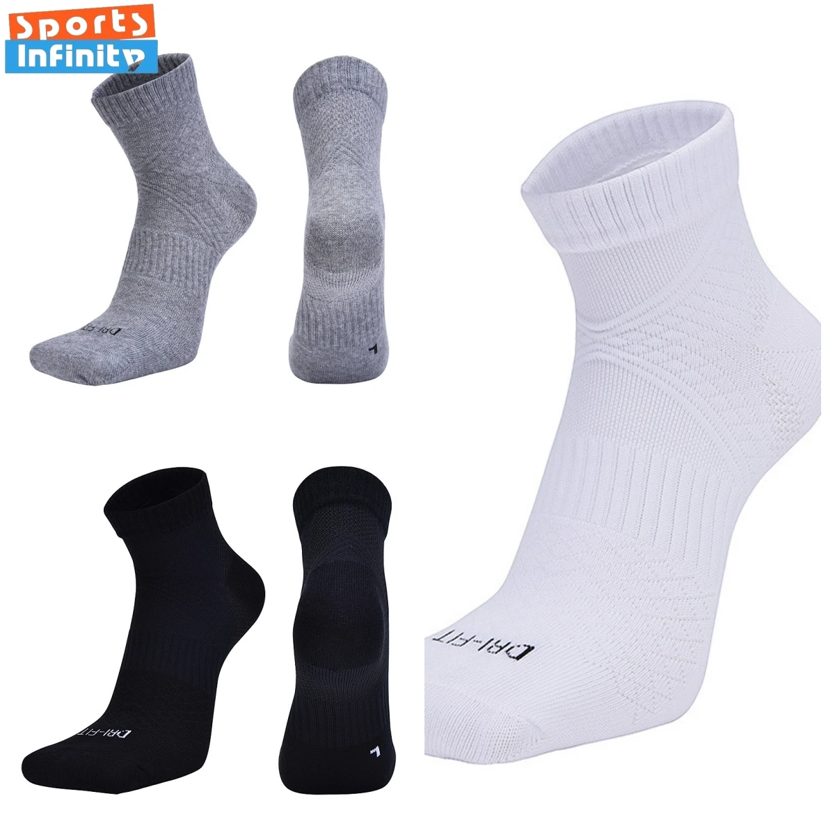 Breathable and Sweat Absorbing Cotton Professional Sports Socks for Men Women Tennis Socks Fitness Running Socks for Basketball