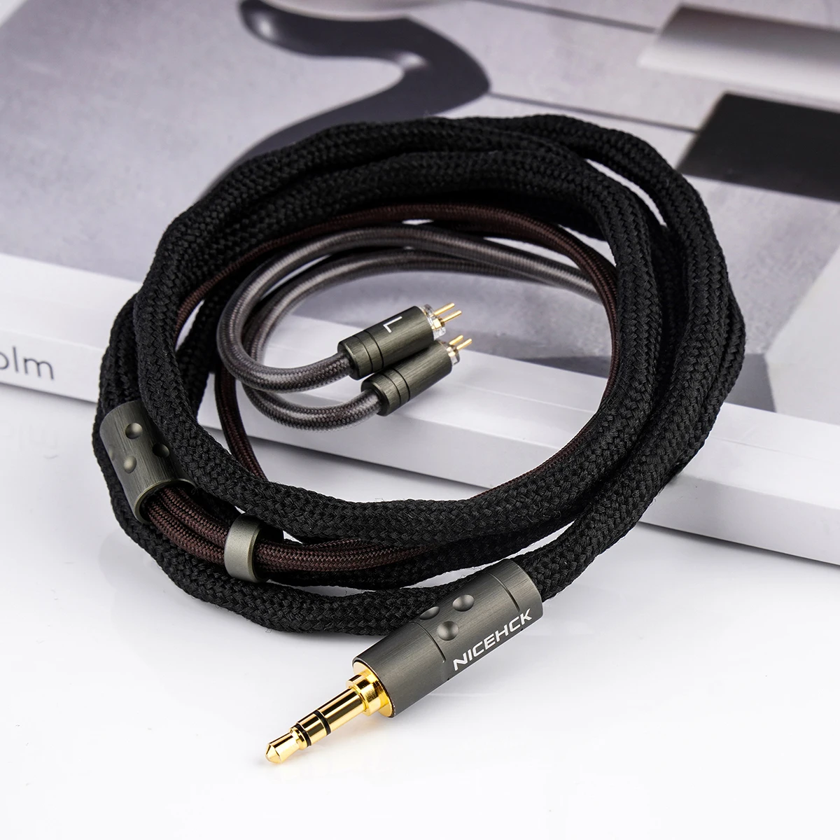 NICEHCK S77 ياربود ترقية سلك 7N سميكة الفضة مطلي OCC كابل مراقبة داخل الأذن 2Pin /QDC ل Cantor Legacy4 Performer8 NX8
