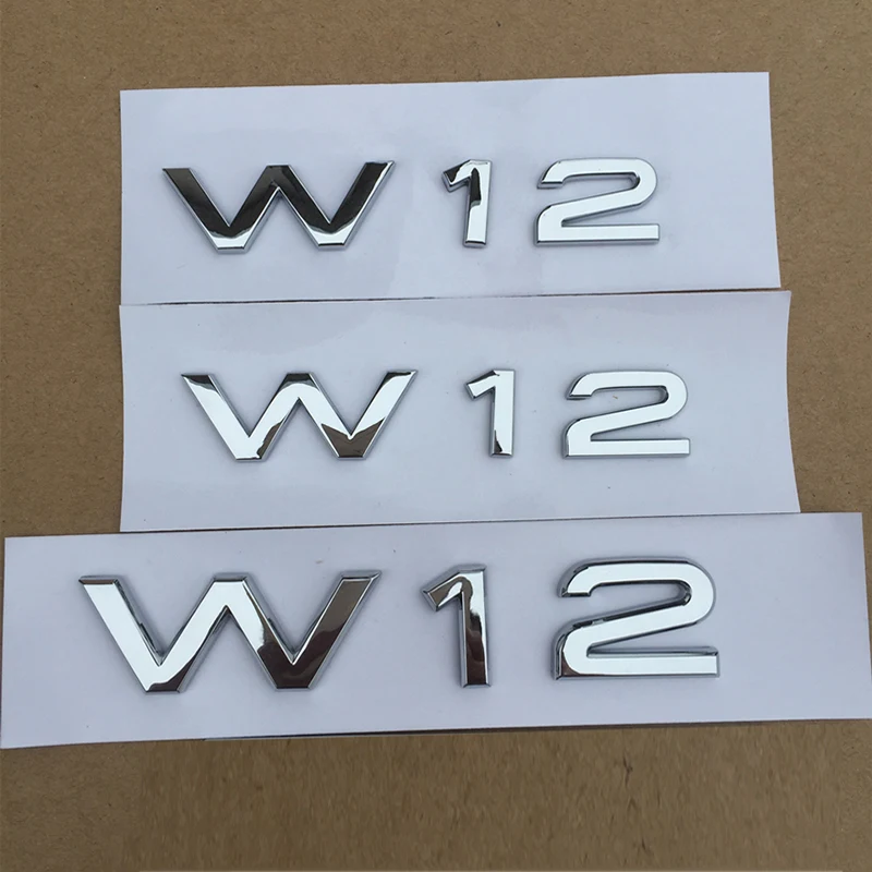 

3D ABS W12 Logo Car Rear Trunk Emblem Badge Sticker Accessories For Audi A6 A7 A8 S6 S8 RS6 RS8