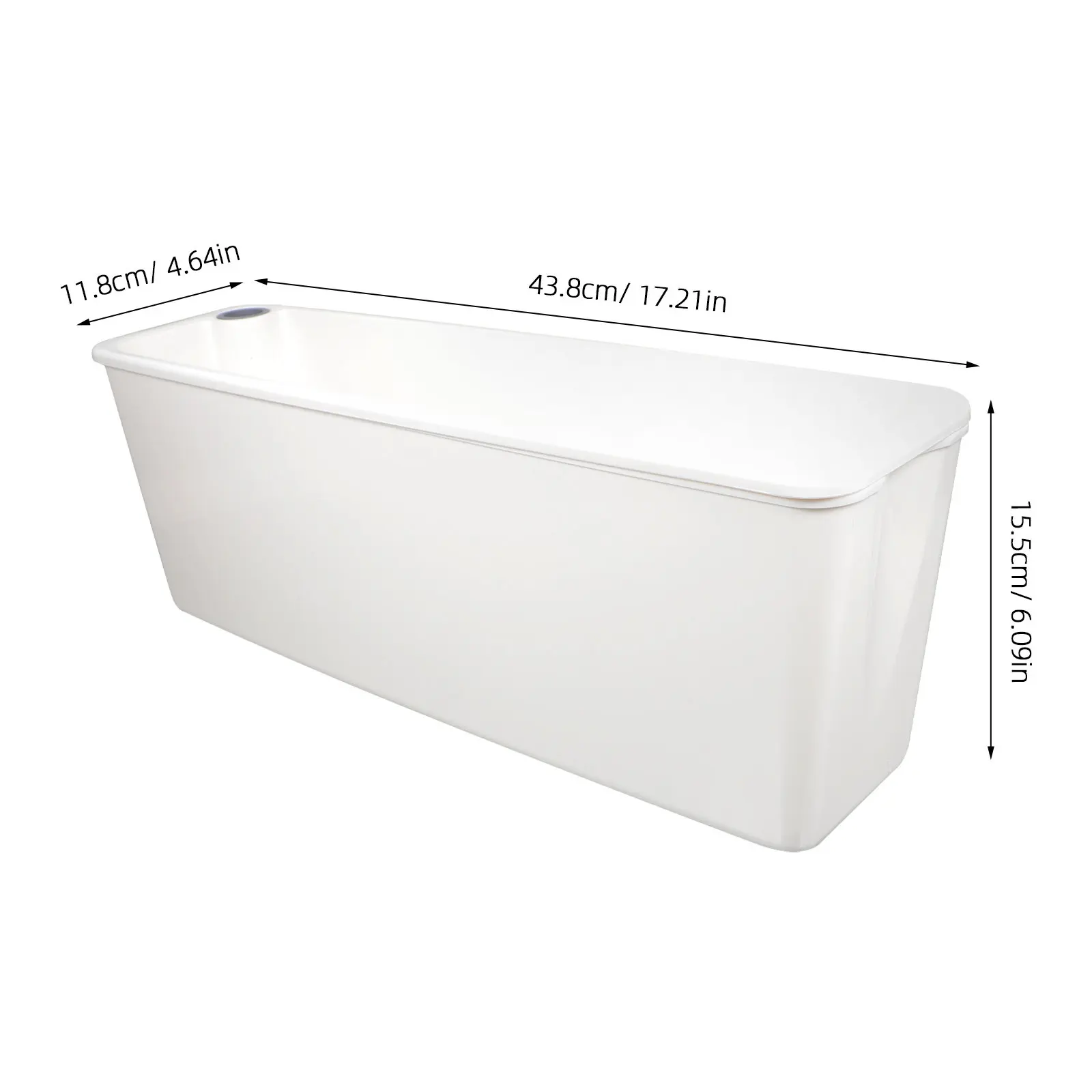 Trendy Narrow Rectangular Planter Box for Balcony Windowsill Indoor Outdoor Plants Vegetable Herb Flower Pot Wall Mount Plastic view 5
