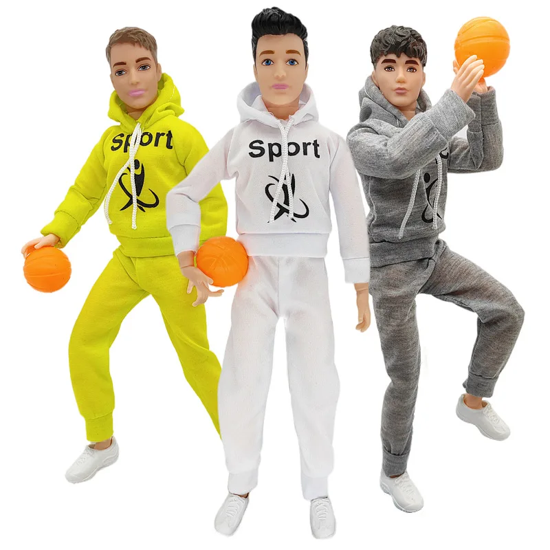 1Set 30cm Ken Doll Clothes Sports Suit Daily Wear Dolls Clothes for Ken the Boyfriend Sports Clothes 1/6 Ken Doll Accessories