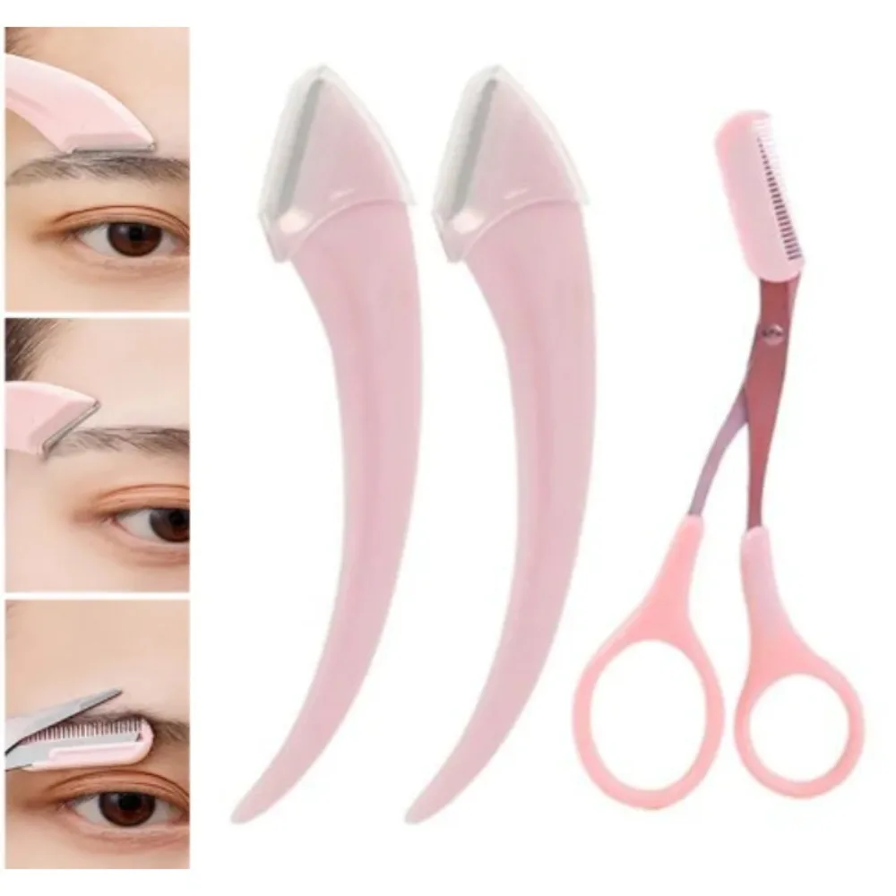 

Professional Eyebrow Trimming Knife Eyebrow Face Razor for Women Eyebrow Scissors with Comb Brow Trimmer Scraper Accessories