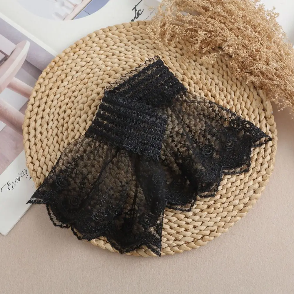 

Модные викторианские съемные манжеты для рукавов, однотонные, кружевные, с оборками, в стиле Лолита, аксессуар для костюма, для сценических выступлений