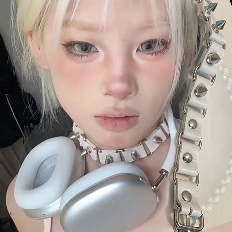 New Punk Gothic Rivet Choker Necklaces for Women Harajuku Collar Black PU Leather Sexy Necklace Chocker Jewelry Gifts for Girl