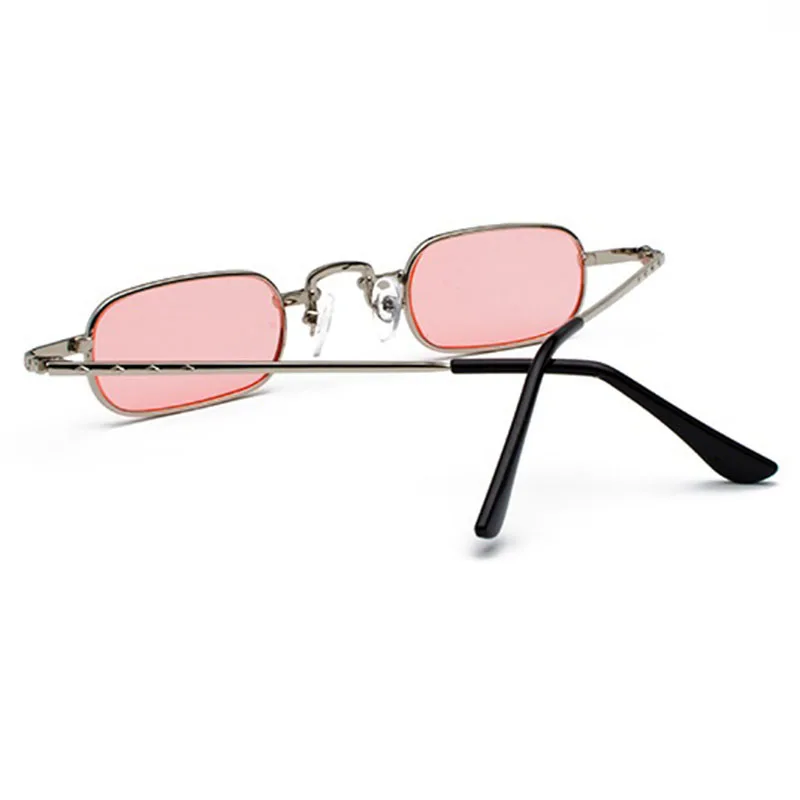 2Pcs Retro Punk Glasses Clear Square Sunglasses Female Retro Sunglasses Men Metal Frame - Black + Black Gray & Pink + Silver