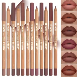 6pcs Velvet Matte Lip Liner Set - Long-Lasting Versatile Shades Longlasting Lip Makeup Berry, Brown, Pink Lip Pencil