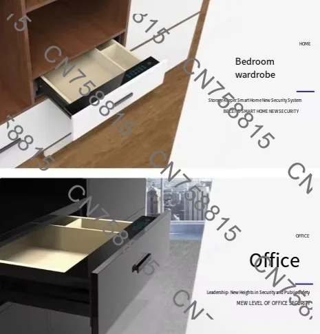 Electronic Deposit Hidden Safe, Drawer Safe Secure Steel Fingerprint & Digital Lock, Fast Shipping
