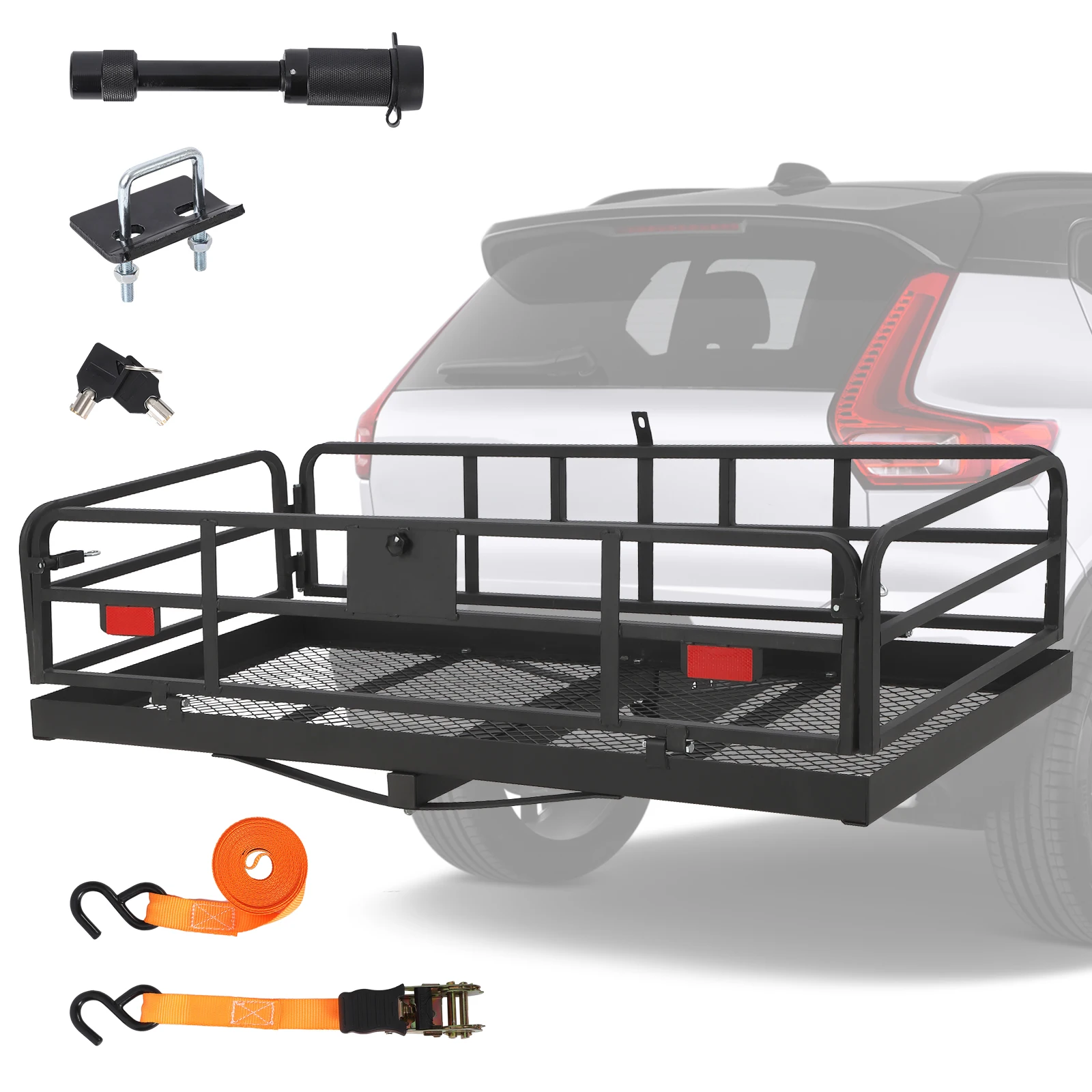 

1 Set Of Carbon Steel Heightened Rear Fence Frame 150X60X36Cm Including 1 Anti-Shake Fixture 2 Pairs Of Tensioners
