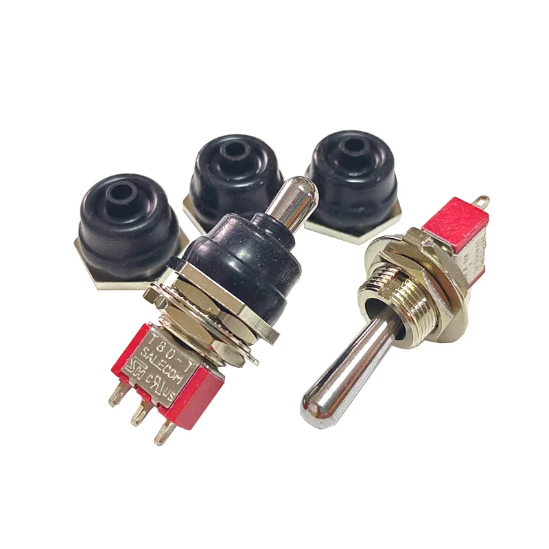 

5pcs M12 * 0.75 12MM Toggle Switch Waterproof Cap With Hexagonal Metal Edge