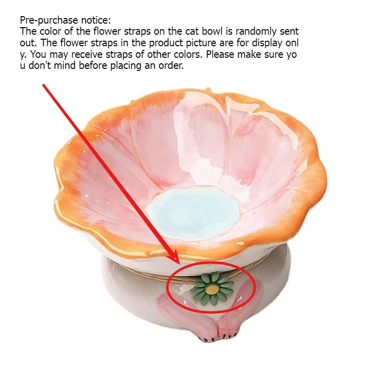 Cute Ceramic Cat Bowl Cat Basin Cat Food Bowl Neck Protection Tilted High Foot Cat Bowl Drinking Bowl Dog Bowl Pet Bowl