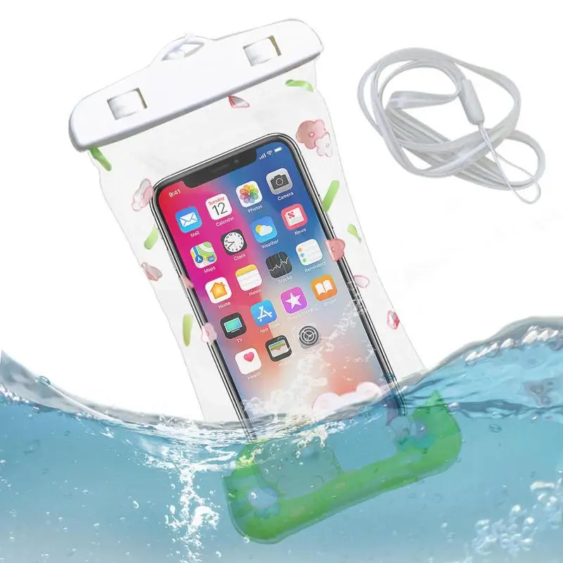 Underwater Mobile Phone Bags Portable WaterProof Bag Mobile Phone Pouch Cover With Lanyard Sealing Dry Case Swimming Phone Case