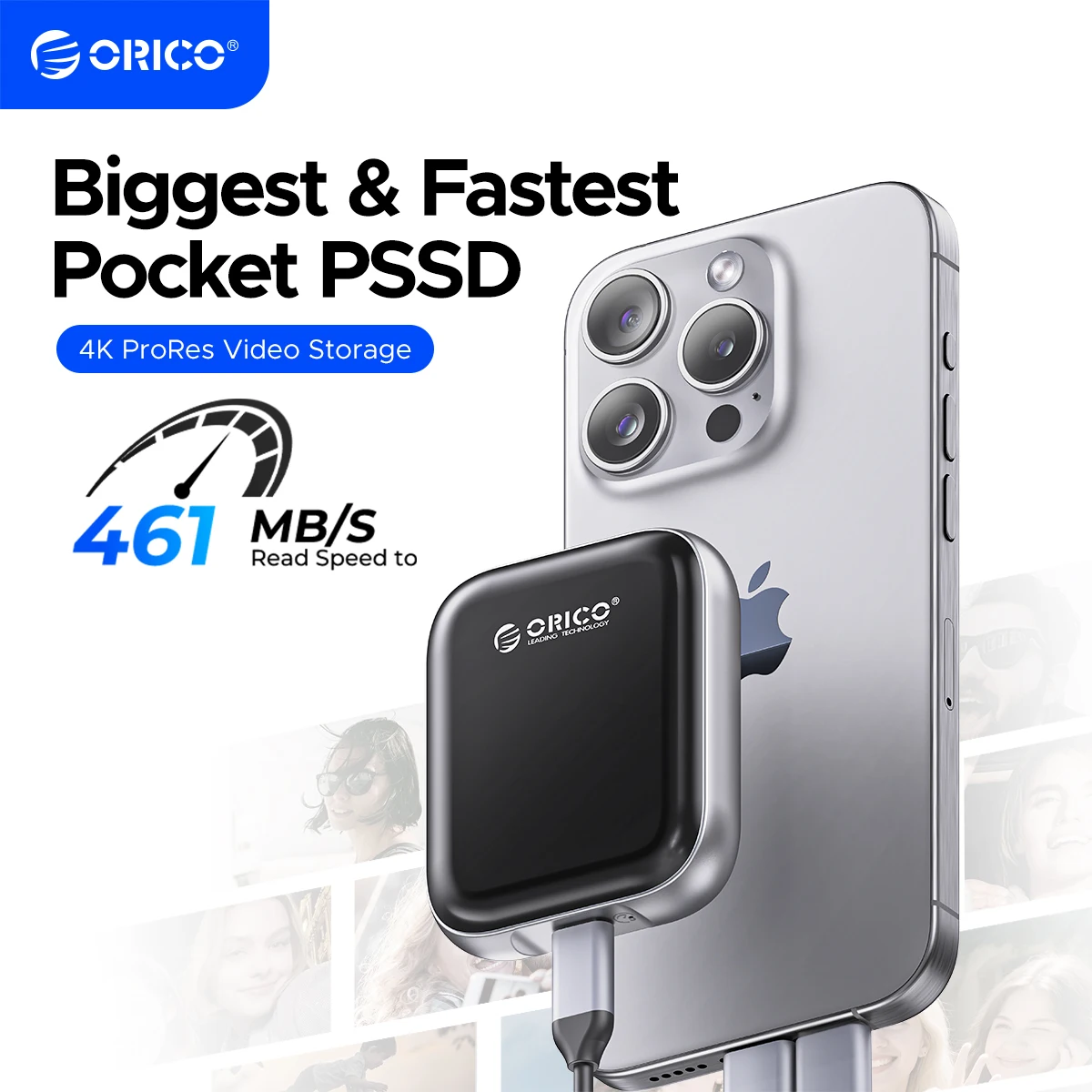 

ORICO 8TB Extreme Portable SSD Up to 460MB/S 1000MB/S External Solid State Drive for Gaming and Content Creation A5MAX A10MAX