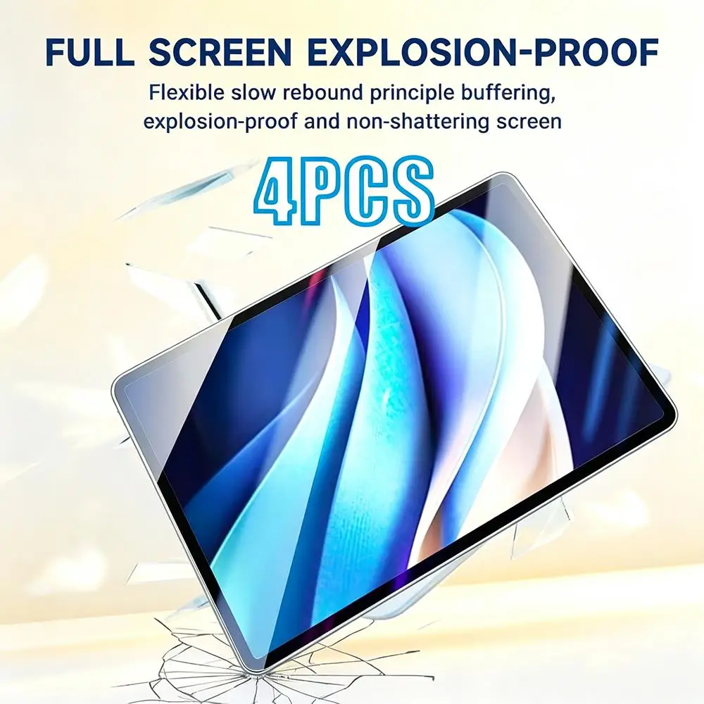 4PCS Full Screen Protectors Hydrogel Films for Apple iPad Air 3 11 13 Mini 6 5 Pro 13 2024 Air 13 2025 Anti-Fingerprint Tablet