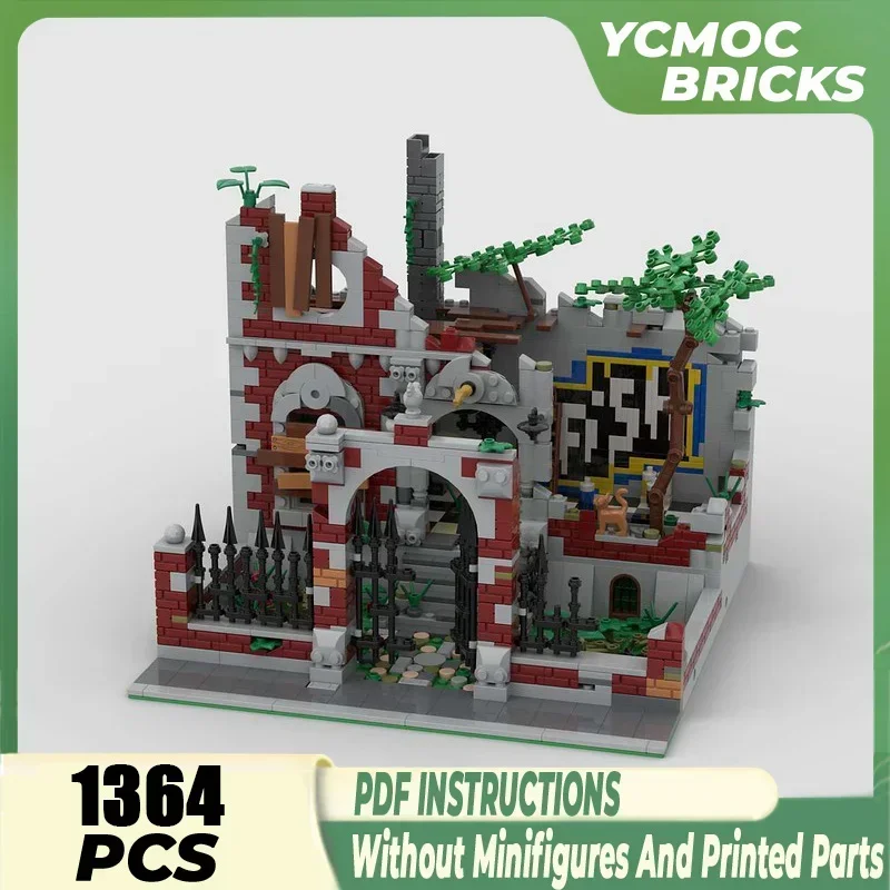 

Moc Building Bricks Ruins Street View Model Ruined Villa Technology Modular Blocks Gifts Christmas Toys DIY Sets Assembly