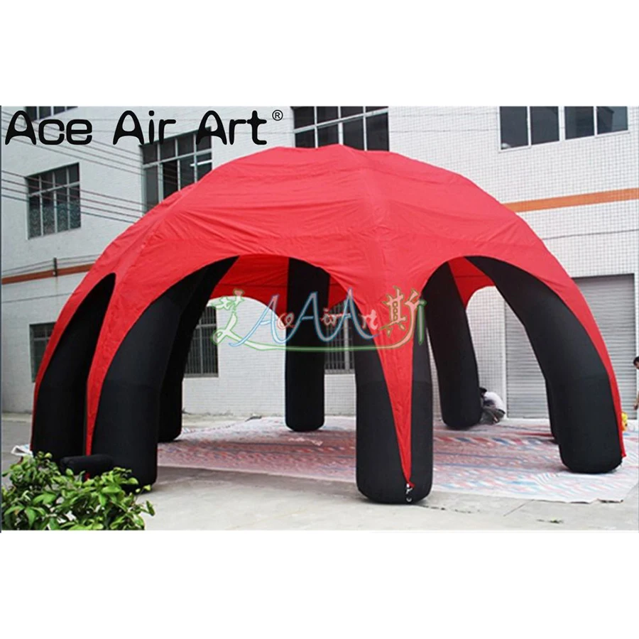 Inflatable Spider Tent for Advertising, 8 Legs and Removable Cover, Outdoor Use, Super Red, 12m Diameter