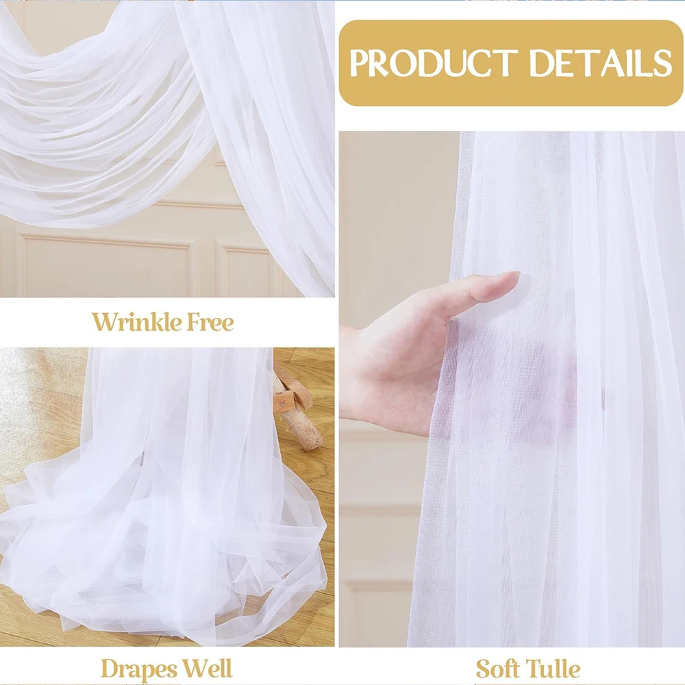 Wedding Tulle Fabric Rustic Party Decoration for Birthday Party Backdrop Wedding Arch Chair Sashes Decor Home Table Runner
