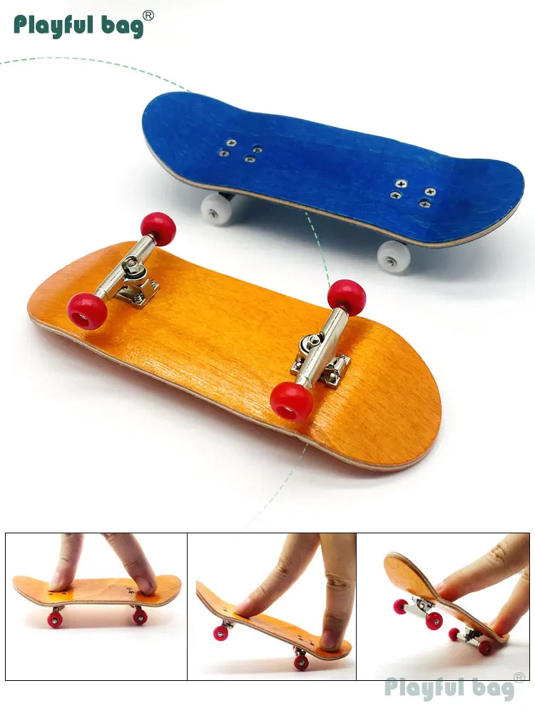 32 34MM fingerboard Maple deck Double rocker Mini finger skateboard Leisure Finger board accessory Decompression toys AMB238