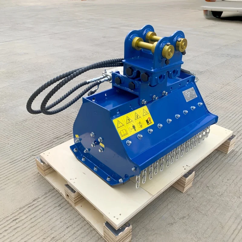 Mini Excavator Attachment Flail Mower Bearing High Productivity Cutting Grass & Wood Flail Mower