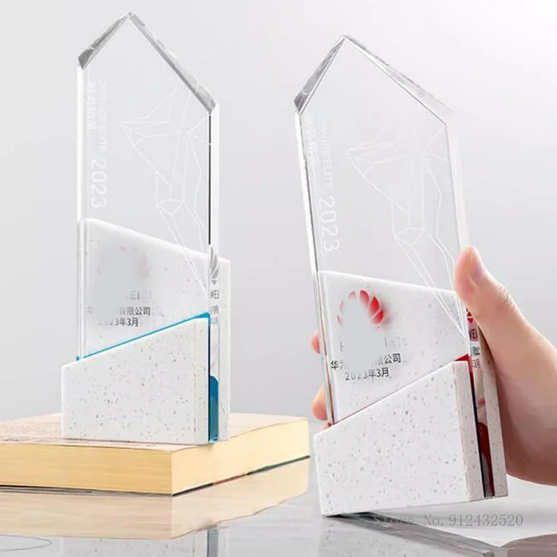 

Customized Marble Crystal Trophy, Enterprise Awards, Excellent Employee Sports Events Team, Free Engraving Souvenirs, Medal, 1Pc