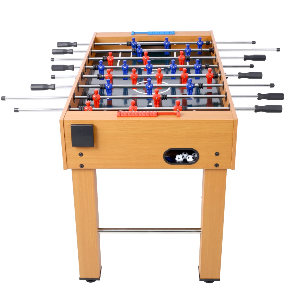 54in Soccer Table With 4 Balls 1 Cup Holder 2 Counters, Arcade Competition Sized Hurricane Foosball Table, Sports Game Table