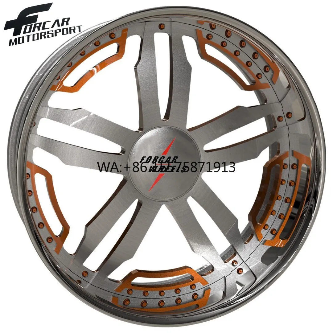 

Passenger Car High Performance Two-Piece Design Aluminum T6061 Deep Dish Custom 16-24 Inch Alloy Forged Wheels Rims