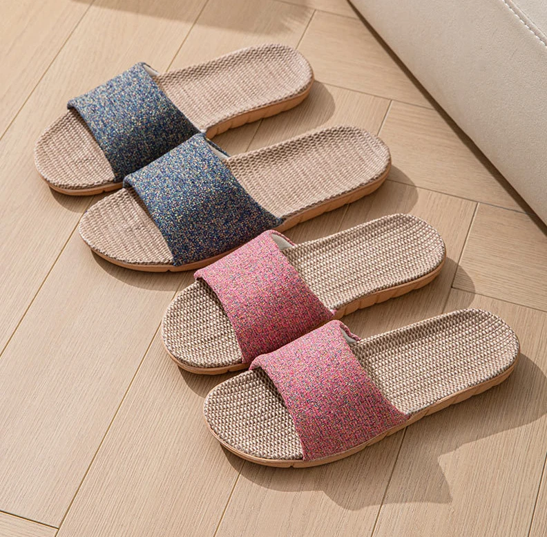 Hanf Casual Damen Hausschuhe Hause Wohnungen Frühling Sommer Luxus Designer Frau Schuhe 2026 Mode Indoor Rutschen Paar Leichte – Detail 5