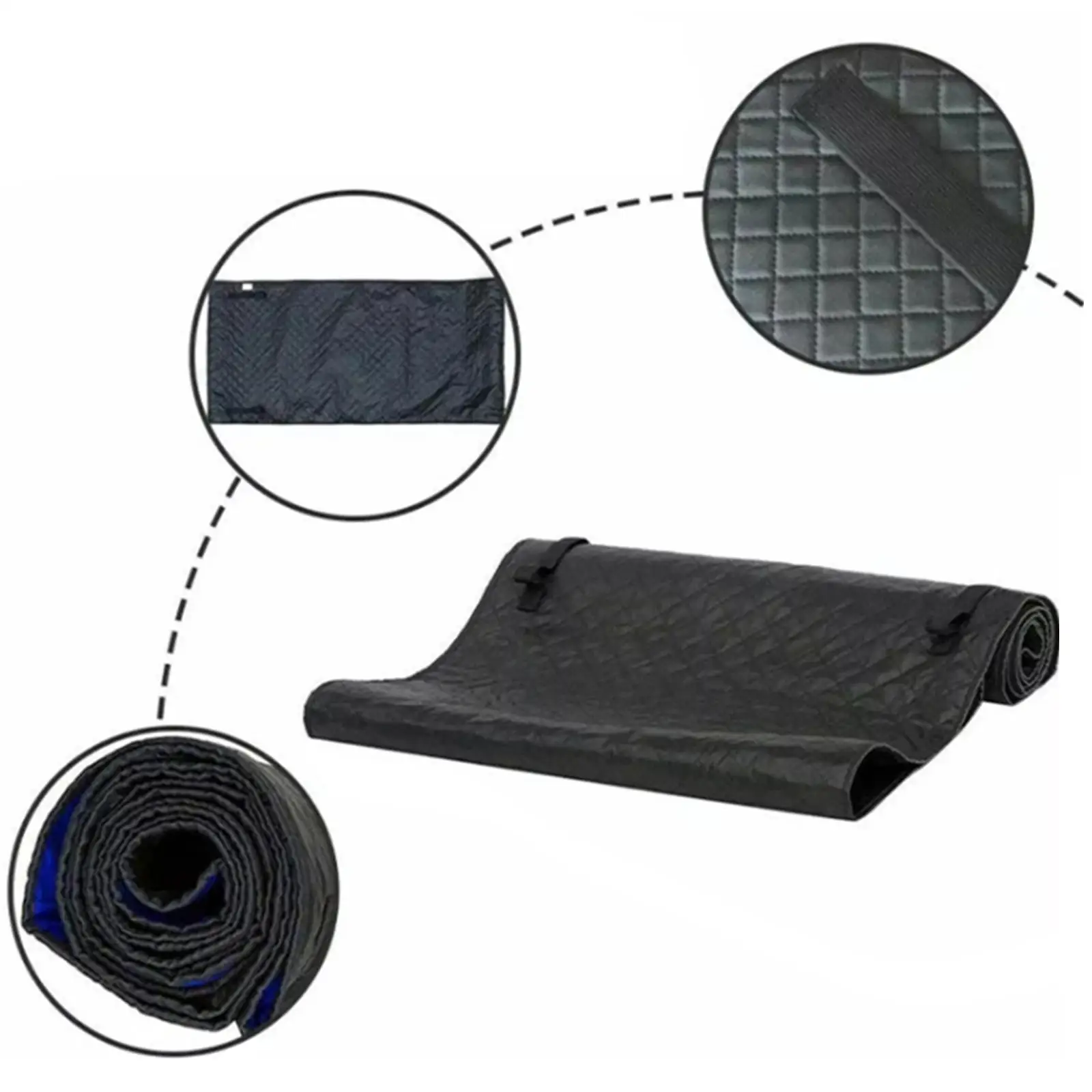 Car Repair Mat Creeper Containment Foldable Repair Blanket Rolling Pad for Automotive Working Driveway Warehouse Trailer