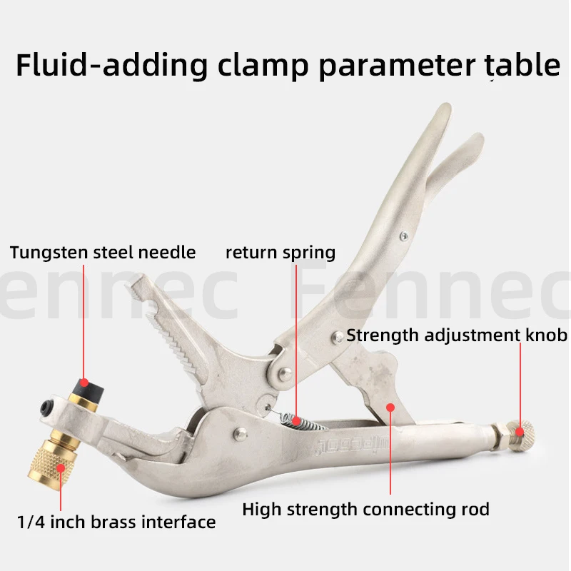 Refrigerant Recovery Clamp Refrigerator Air Conditioner Copper Pipe Refrigerant Adding Liquid Rehydration Pliers Repair Tool