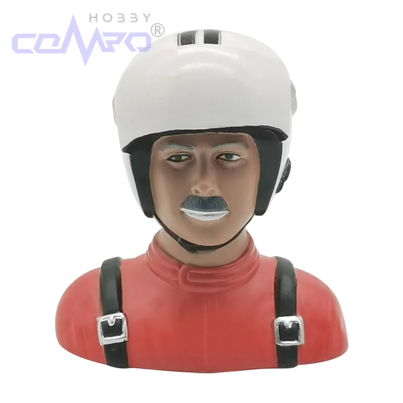 1 Pc 1/6 Scale นักบินพลเรือนตัวเลขหมวกกันน็อกสีแดงสีฟ้ากองทัพสีเขียวสีส้มสําหรับปีกคงที่ RC เครื่องบินของเล่นเครื่องบิน