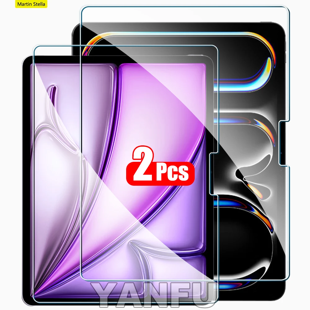 

Защитная пленка из закаленного стекла для iPad Pro Air 13 11 2024 M4 M2 Air 5 4 Pro 12.9 11 M3 M5 2025 2026, 2 шт.