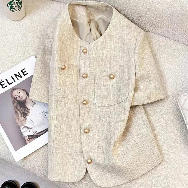

Spring Autumn Popular Temperament Comfortable Elegant Women's Suit Jacket Versatile Leisure High-end Lady Blazer Coat JJ25