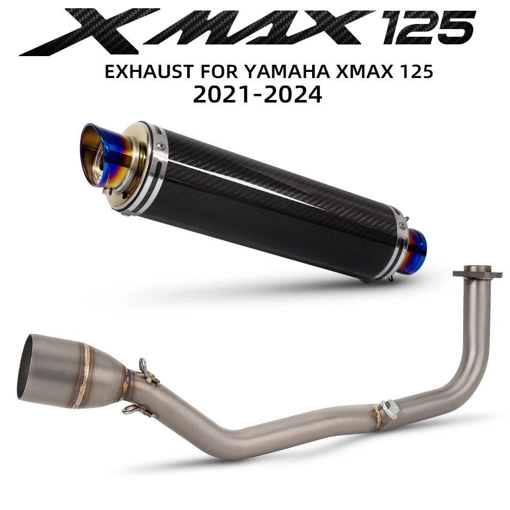 

XMAX125 Exhaust System For Yamaha XMAX-125 2021-2024 Motorcycle Exhausts Pipe Scooter Manifold GP-89MM Muffler with DB Killer