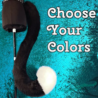 Furry Dog Tail with Belt for Comic-Con Cosplay Cute Fox Cat Wolf Tail Anime Performance Costume Props Party Show Accessories