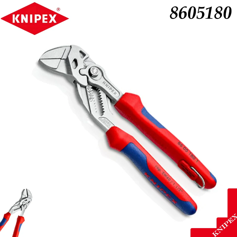 Alicates Multiusos Knipex 8605180, Herramienta Ajustable para Trabajos de Plomería, Mecánica y Bricolaje