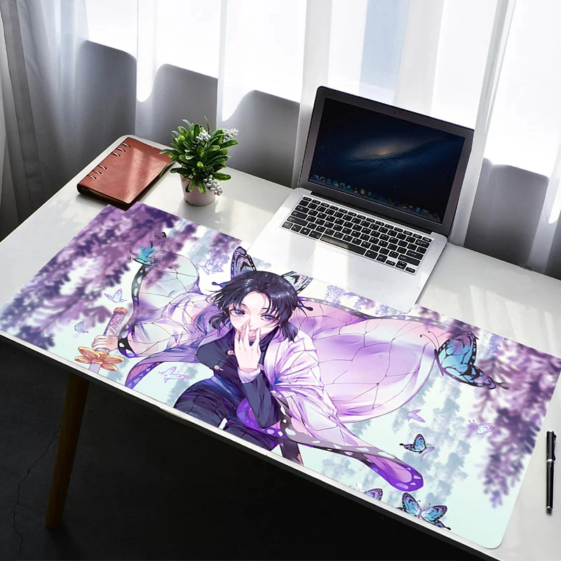 

Mouse Pad Computer Gaming Accessories Mousepad Rubber Extended Desk Mat Laptop D-demon Slayer Kochou Shinobu Gamer Keyboard Pad