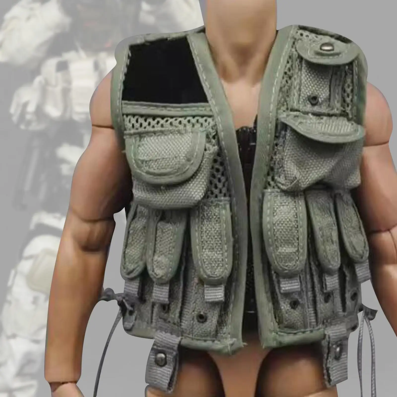 1:6 Scale Jungle Vest Stylish Classic Outdoor Vest Traning Vest for 12inch Soldier Figures Body Accessories Dress up Costume