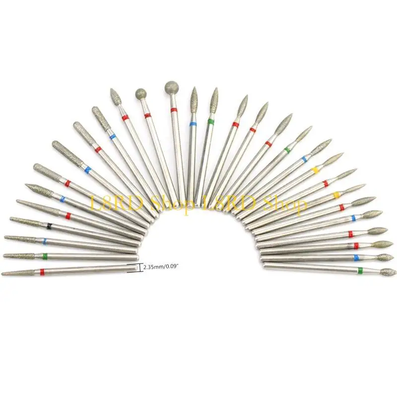 L8rd 7 PCS Diamond Milling Cutter Drill Bits Set Electric Manicure File Bit