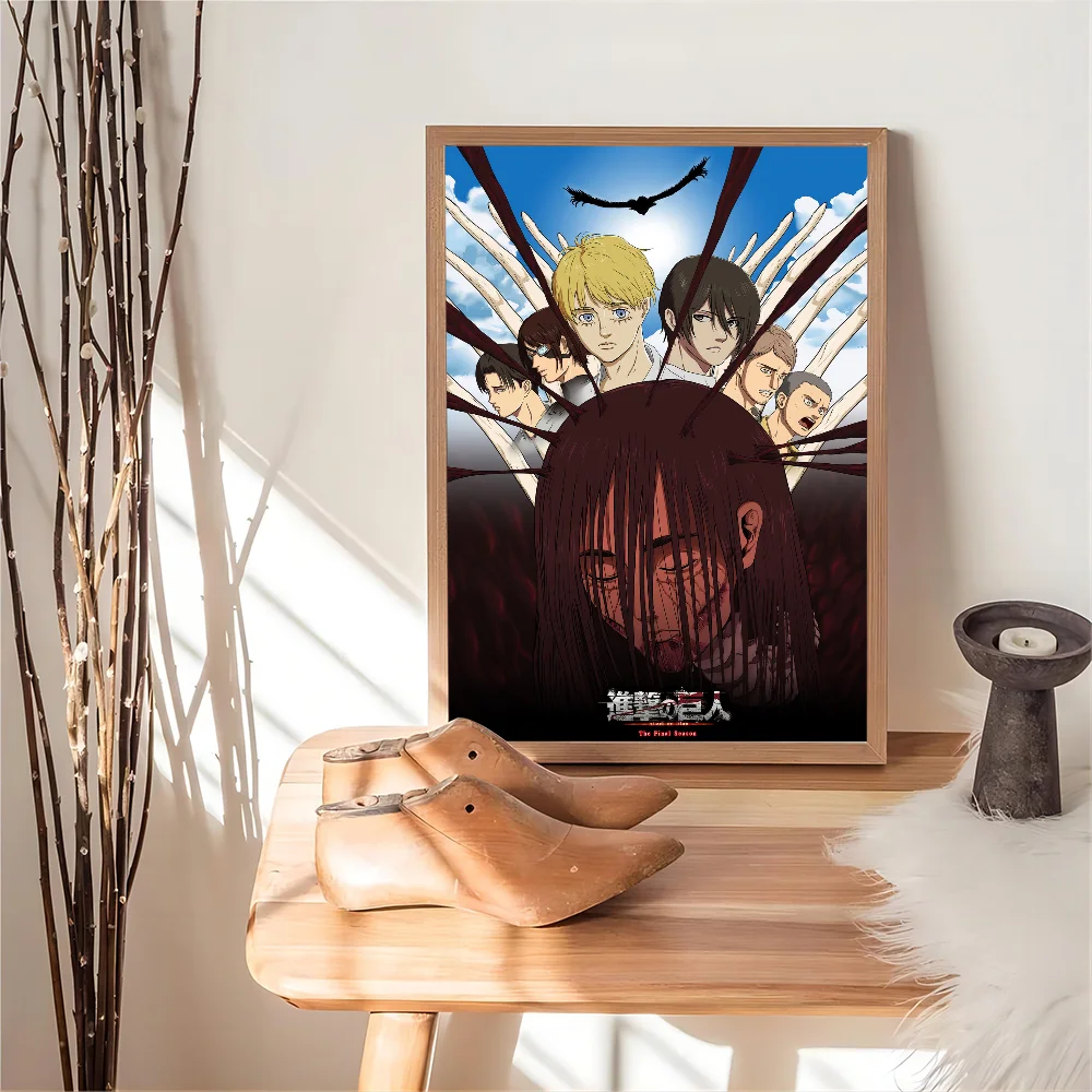 Attack on Titan Classic Vintage Posters Vintage Room Bar Cafe Decor Stickers Wall Painting