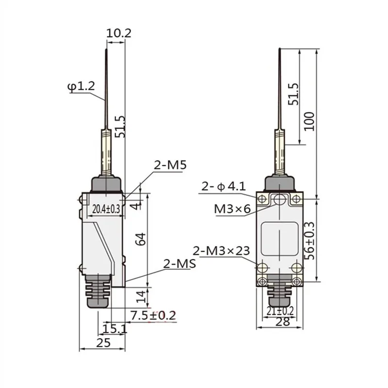 ME-8169 Flexible Coil Spring Lever Arm Mini Limit Switch for CNC Mill Plasma