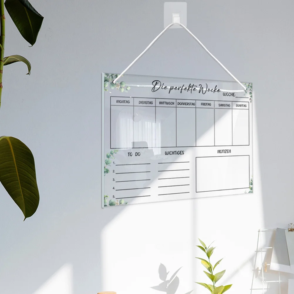 Erasable Memo Board Kitchen Supplies Rewritable Planning Wall Dry Erase Boards Acrylic Hanging