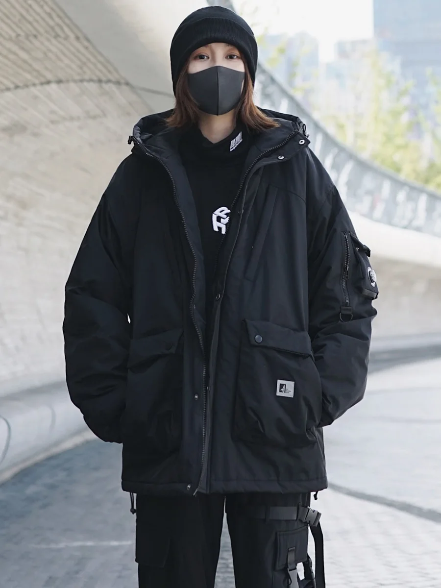 

Женское свободное зимнее пальто Thiened Cotton Pilot Jaet, крутое модное зимнее пальто Salt Series Bomber Jaet на молнии