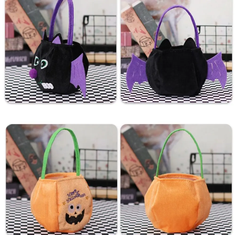 Halloween Loot Party Kids Pumpkin Trick Or Treat Tote Bags Candy Bag Halloween Candy Storage Bucket Przenośny kosz na prezenty