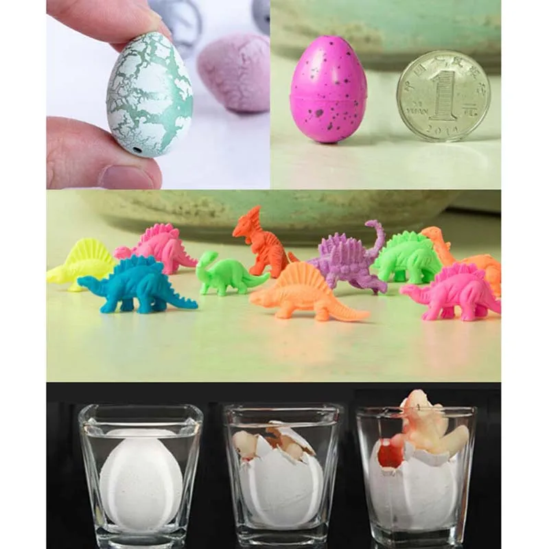 1pc Cute Magic Water Growing Egg Hatching Colorful Dinosaur Add Cracks Grow Eggs Children Kids Boys Party Small Gifts Wholesale