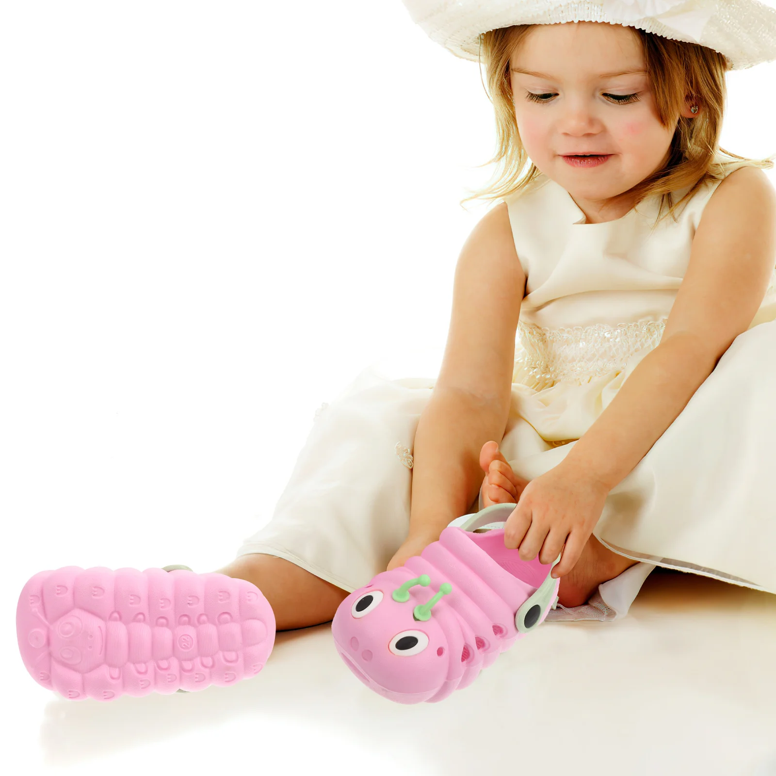 1 زوج الاطفال عدم الانزلاق الصنادل الوردي حجم 29 طول 17 سنتيمتر الترا مريح خفيفة الوزن المنزل أحذية الحفلات المدرسية للبنين بنات #5