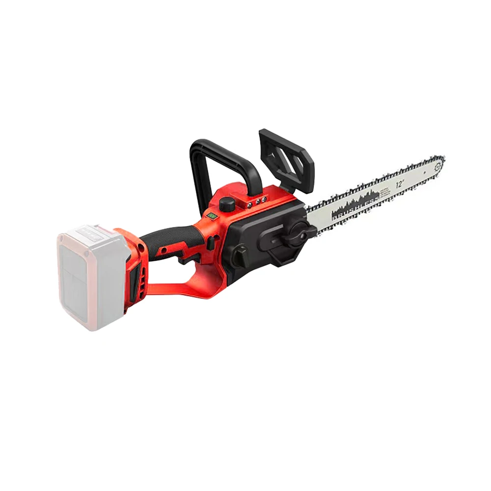

12IN Brushless GardenTrimming Electric Chain Saw 600W Cordless Wood Cutting For 18V BatteryPin