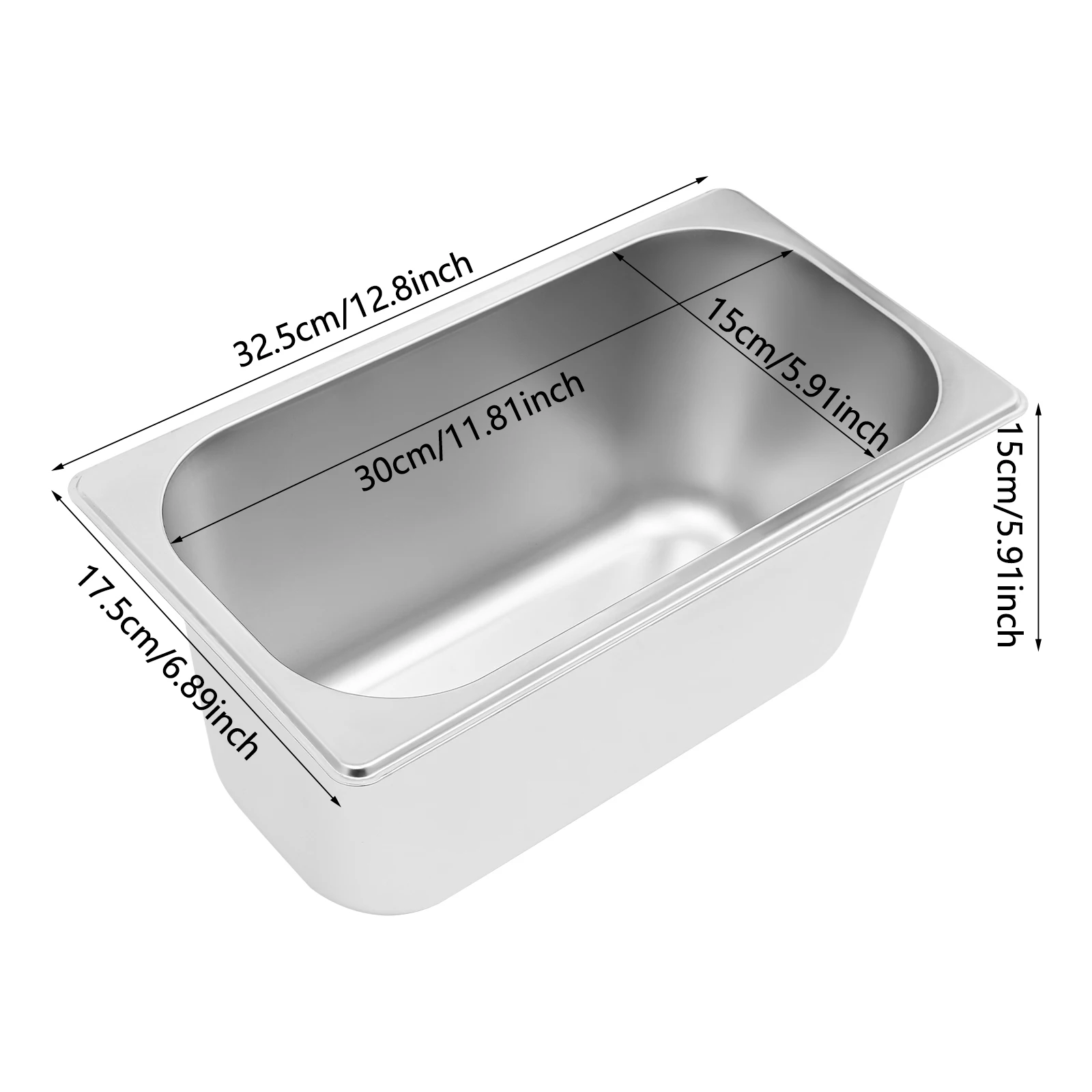3-delige elektrische voedselwarmer 22x15x10 6in 86 230F met regelbare temperatuur voor buffet, restaurant, catering en commercieel gebruik in de keuken