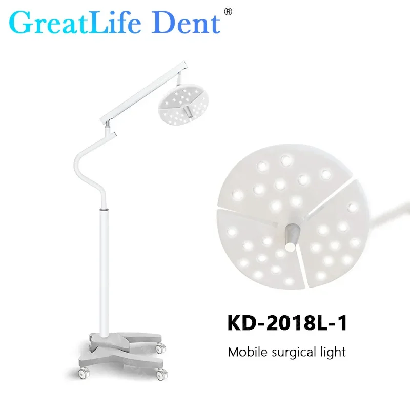 GreatLife Dent 27 Leds 36w Floor Standing LED Shadowless Operating Lamp 50000 Lux Examination Light Dental Surgical Light Lamp