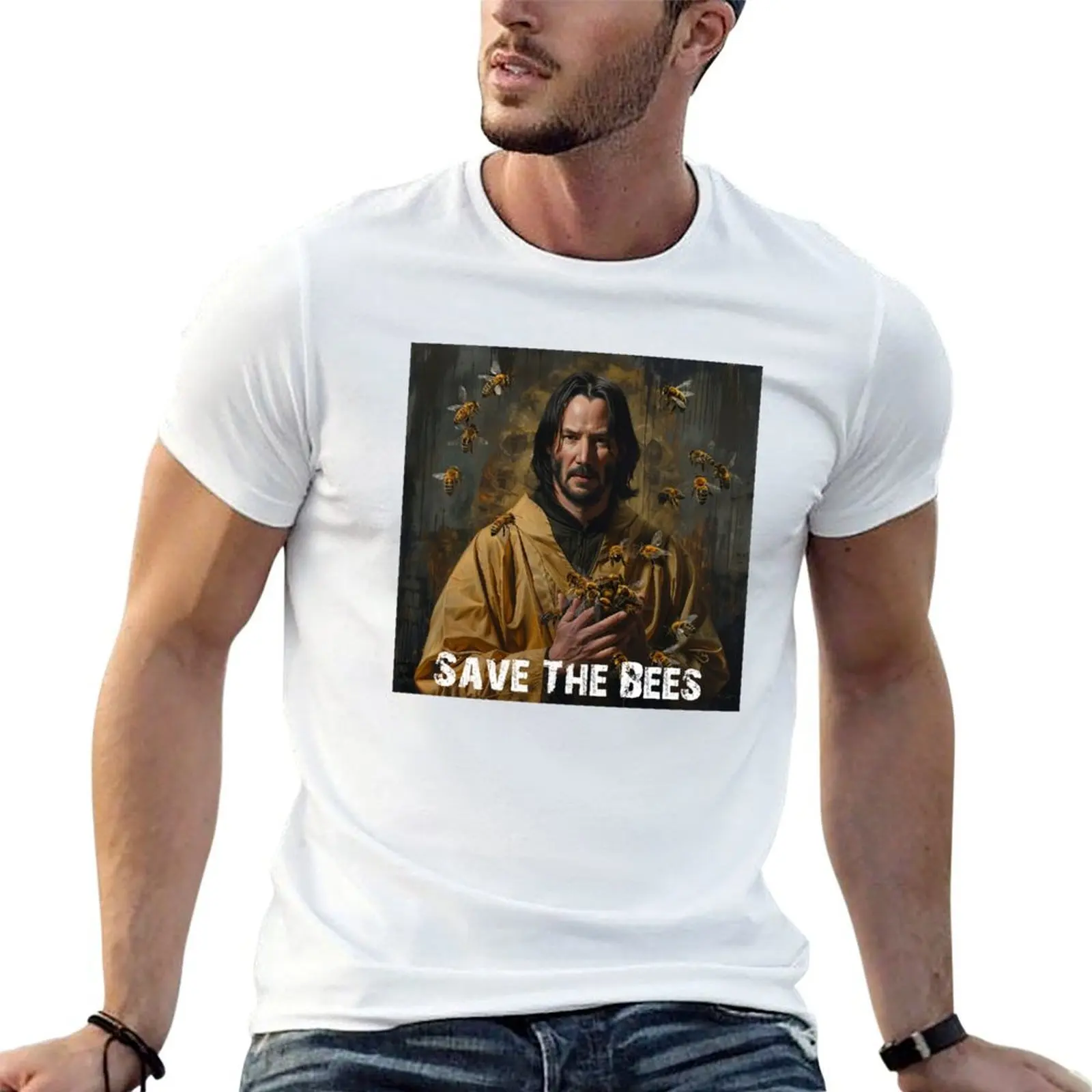 

BABA Bee, Saint, man anime Save WICK shirts JOHN for Bees, and YAGA, t Bees T-Shirt Keanu The
