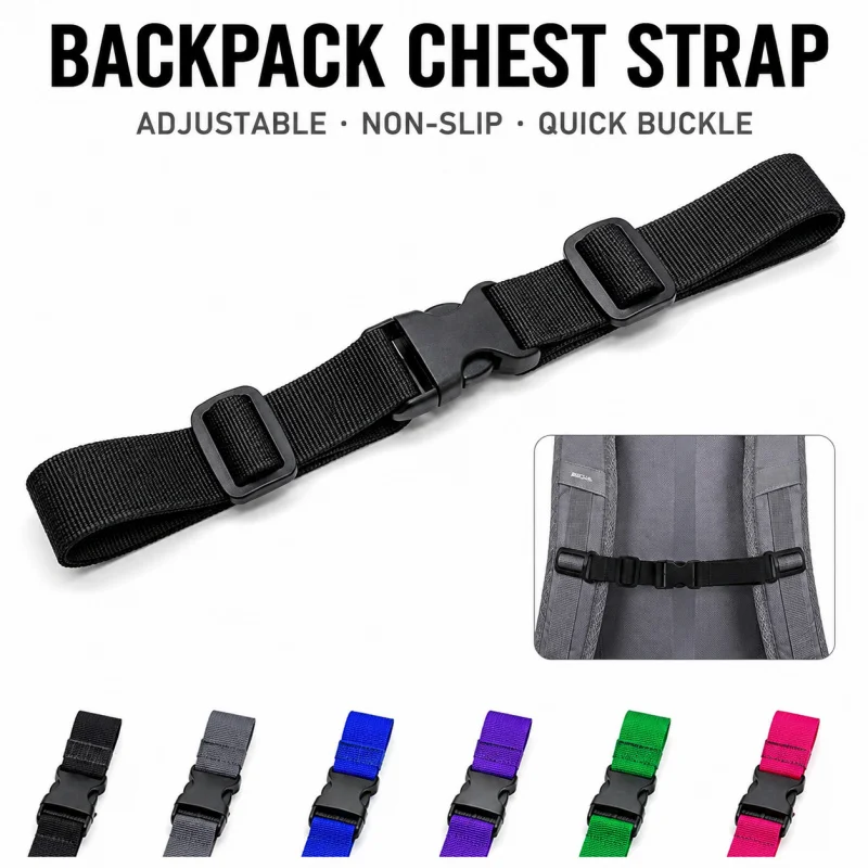 Adjustable Backpack Chest Strap Sternum Strap Replacement Non-Slip Shoulder Strap Connector For Hiking Travel Bags