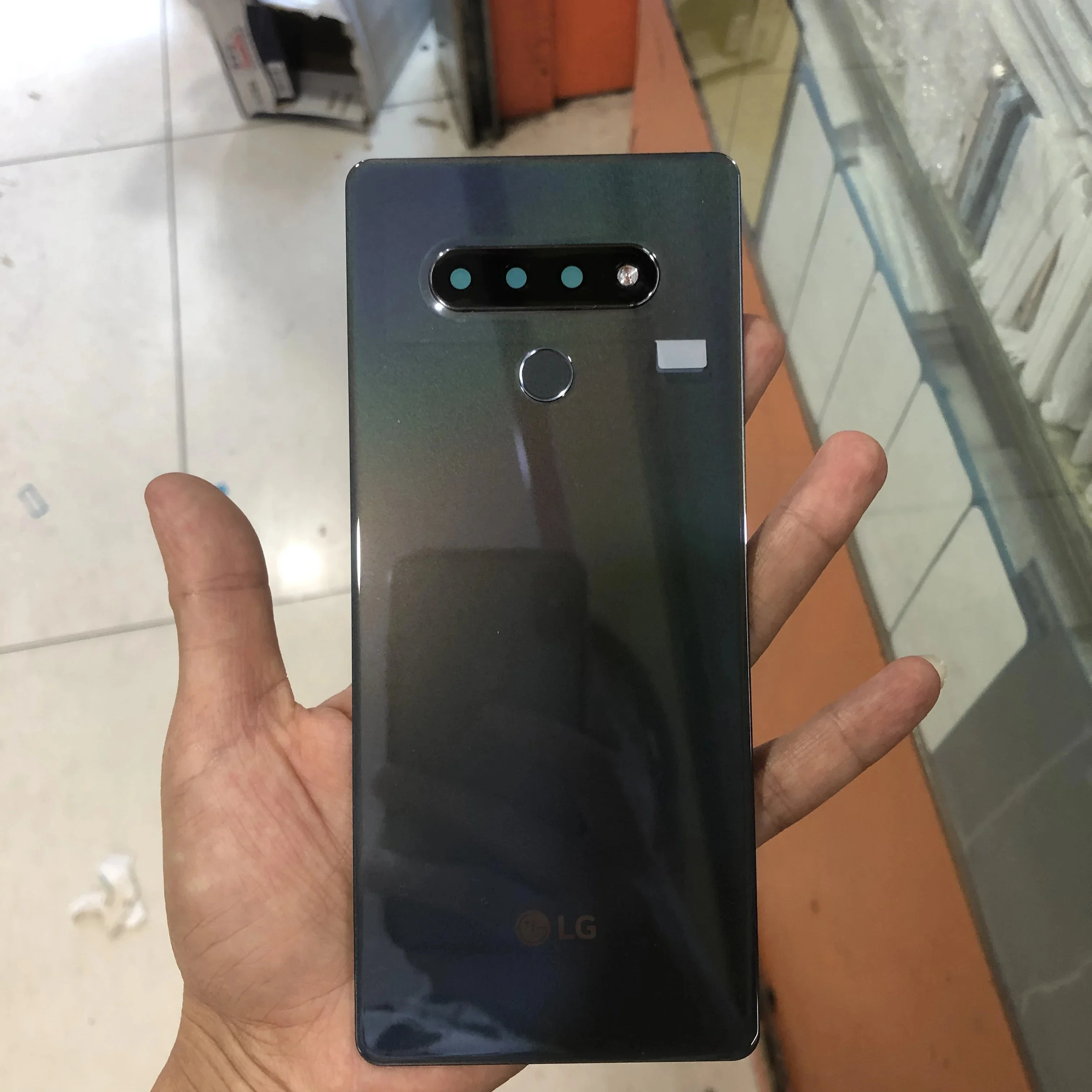 Aaa para lg stylo 6 q730 habitação porta bateria capa traseira caso chassi escudo estilo 6 k71 com substituição da lente da câmera